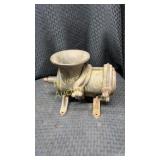 Antique metal meat grinder
