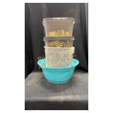 4 containers of long gun misc. brass and 1 bag of