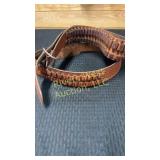Two leather ammunition belts