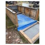 Custom built wood trailer box