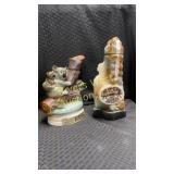 2 vintage decanters. One Jim beam decanter and