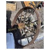 39' antique Iron implement  wheel