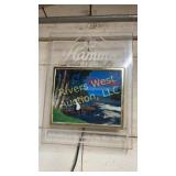 Hamms light up advertising sign