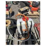 Back pack hand pump weed sprayer and torch