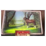 Budweiser light up advertising sign in working