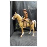 Vintage Johnny West action figure with his horse,