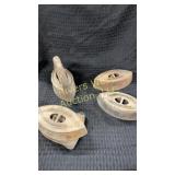 Assortment of antique irons with one handle and