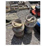 Two 10 gal. cream cans with lids