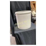 White colored crock. 12 1/4' deep and 12 1/2'