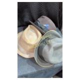 3 felt hats. 2 Royal Stetson hats and 1 Cannery