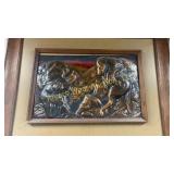Embossed Copper Western Artwork Cowboy Art Wood