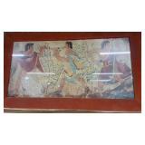 Framed 21x36 gallery poster, Etruscan painting