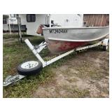 14' aluminum crest liner boat w/ EZloader trailer
