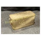 Antique nesting cosmetic brass container