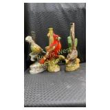 Matching set of 3 vintage decanters.