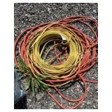 Heavy duty extension cord and partial roll of