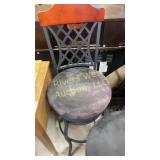 Set of two padded bar stools