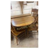Antique oak table and chairs
