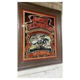 Pony express Wells Fargo mirrored advertising sign