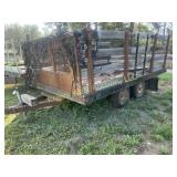 Custom built tandem axle flatbed trailer 8'X12'