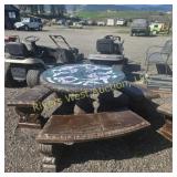 Concrete lawn table 40' in diameter