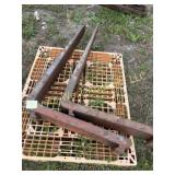 Set of heavy duty fork lift forks 48' long 6' wide