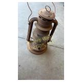 2 antique oil lit lanterns and another quick lit