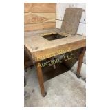 Vintage baby walker/table  22' tall and 25x25'