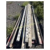 Assortment of aluminum channel and I beam