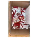 Vintage red and white Lego type toys