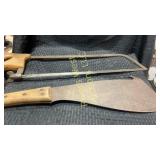 Vintage cleaver and Bone saw
