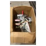 Box of miscellaneous vises and clamps
