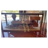 Displayed Wood model train Caboose 2x10x8'