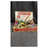 Box of vintage prehistoric animal figurines/toys