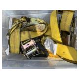 Tote with three 2' X 27' load straps