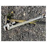36' Alum pipe wrench and Collins sledge hammer
