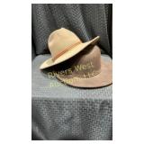 2 felt hats. 1 small dark brown Bailey, 100%