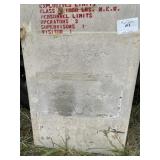 Explosives Limit Sign (Metal)