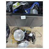 Group: Heat Lamps & Box of Misc Cords