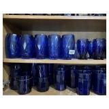 Group: Cobalt Blue Glasses & Dinnerware