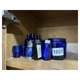 Group: Various Cobalt Blue Medicine Bottles