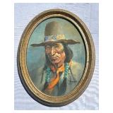 Bruni Oil  Curtis Western Americana Art Lot