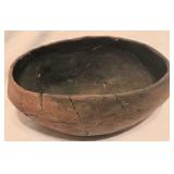 BrownGrey Pre-Columbian Type Pottery Bowl