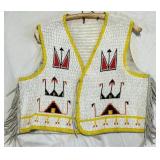 Western Native American Beaded Vest