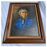 Artist "Tso" Native American Elder Oil on Canvas