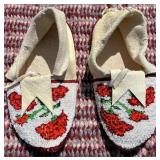 Native American Beaded Floral Moccasins