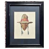 Vintage Western Native American Art Prints