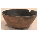 Hand-Crafted Reddish Brown Clay Bowl