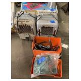 Electric Heaters &. Tote of  Bungees