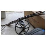 63 Falcon windshield and 2 Steering wheels